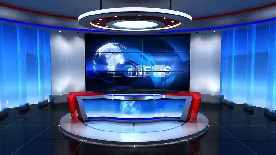 高清虚拟演播室搭建整体解决方案新闻采访节目虚拟演播厅