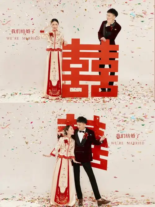 保定婚纱照中式喜嫁风