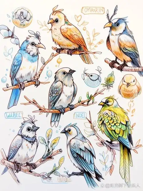 鸟|手绘素材