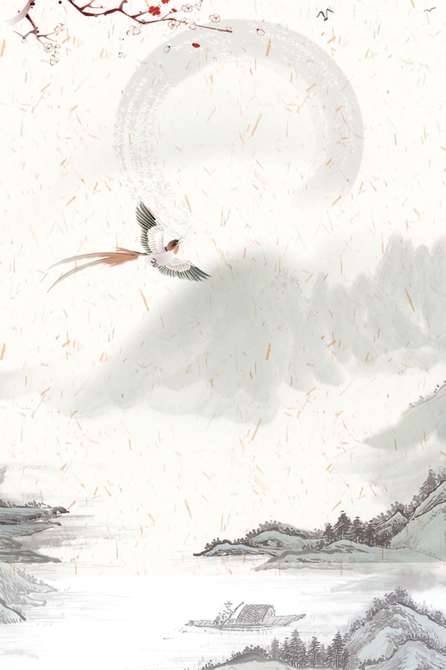 烟雨水墨风景山水图背景 (1)