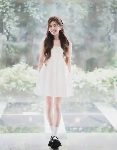 赵露思白色吊带裙新造型清新自然,闪闪发光_魅力_照片_态度