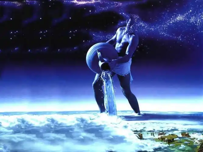 论坛首页 佳作欣赏 国画 桌面壁纸|背景 03 十二星座 水瓶.