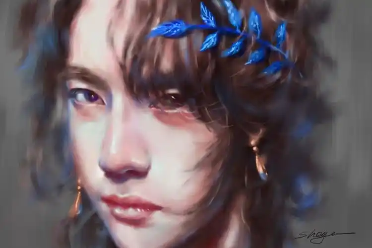 手绘练习王一博蓝忘机古风水彩人物听雪楼水彩插画画集招摇画集水彩