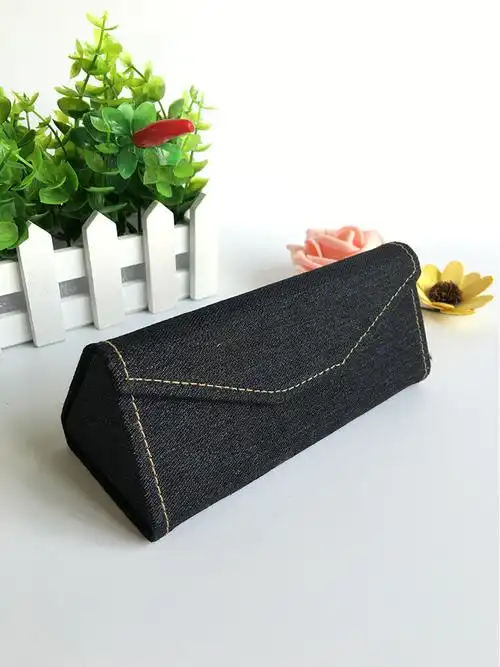 折叠三角眼镜盒包邮三种款式折叠眼镜盒手工便携学生近视眼睛盒