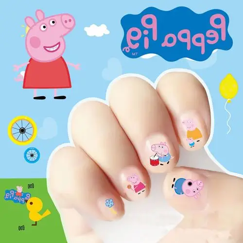 儿童指甲油 公主_儿童指甲油女童韩国公主防水卡通美甲贴无毒小孩指甲