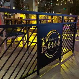 工业风铁艺围栏复古酒吧餐厅护栏矮隔断装饰网复式阁楼梯扶手定制