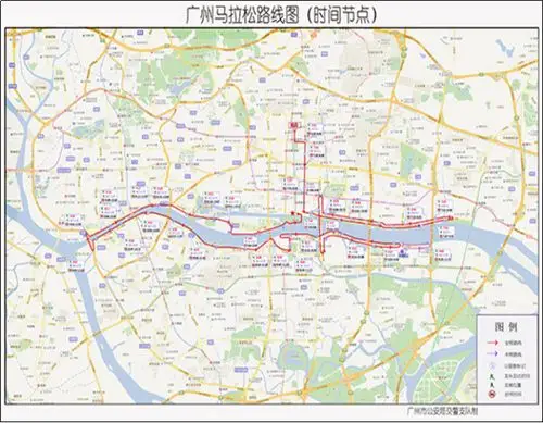 广州马拉松路线图 通讯员供图