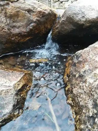 溪流上方的泉眼.