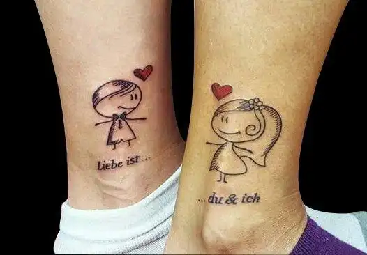 适合情侣的脚腕纹身图案