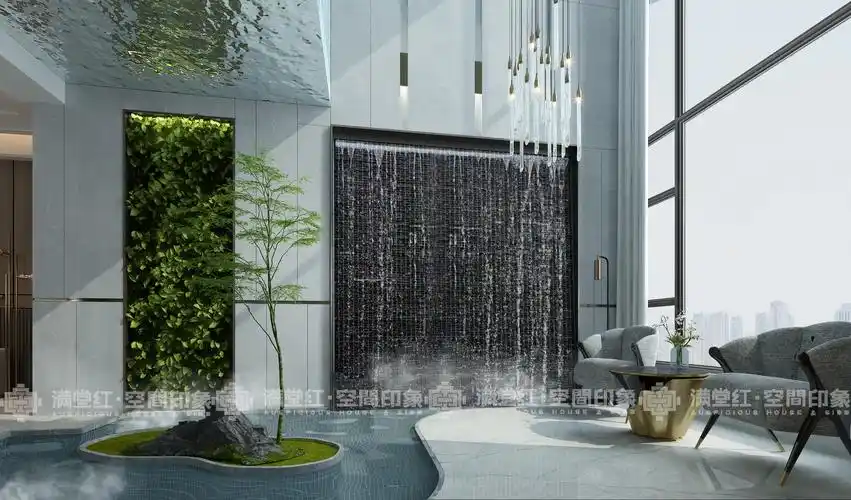 摩天石 轻奢风格_太原装修公司-别墅装修设计-室内家装装饰效果图