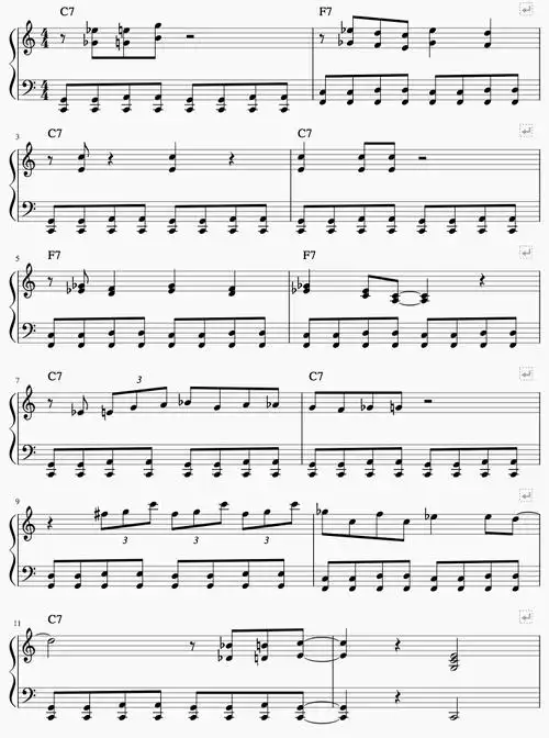 现代布鲁斯音阶怎么即兴爵士钢琴