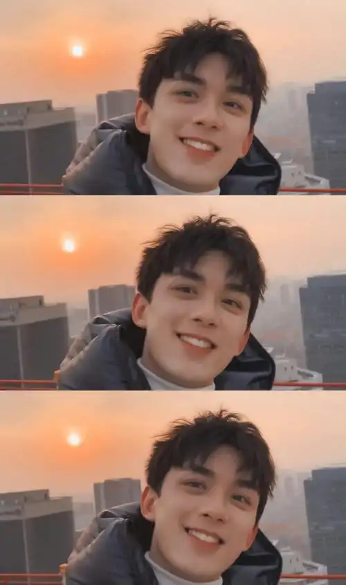 吴磊分享生活随拍,落日余晖下的少年笑起来好有感染力_腾讯新闻