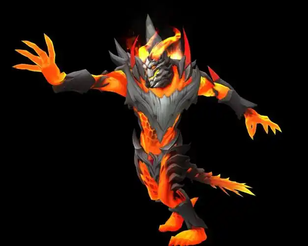 魔兽世界:10.1ptr火焰龙王菲莱克人形态模型