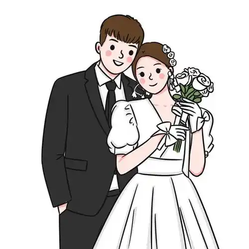 婚礼人形立牌 婚礼q版手绘头像定制漫画卡通人物结婚纱照人形立牌设计