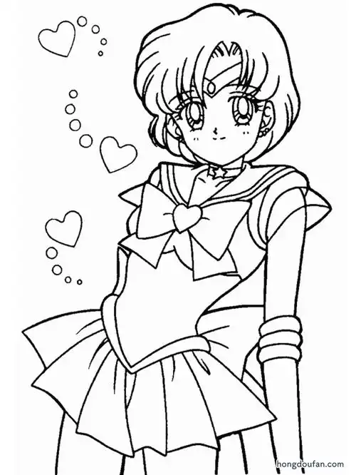7张美少女战士可爱公主涂色图片免费下载