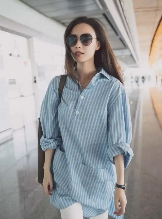 倪妮夏日清凉机场街拍照图片,明星,写真,街拍,高清,倪妮,美女明星