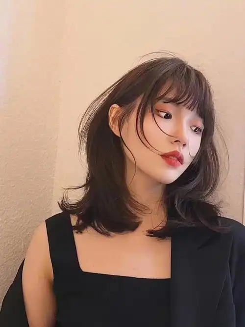 锁骨发初恋头中长发发型减岭发型