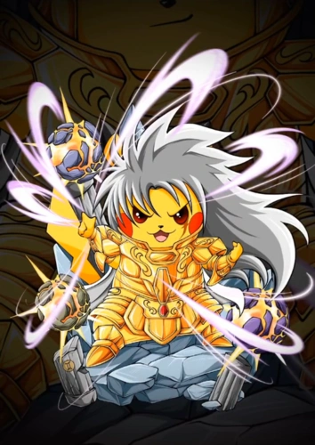 皮卡丘的周边也非常多,比如穿着黄金圣衣的皮卡丘手办,即可爱又帅气