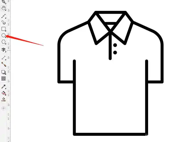 cdr怎么绘制polo衬衫简笔画图形? cdr画翻领t恤的技巧