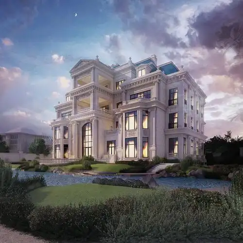 四川南充5000方古典法式豪宅建筑室内设计