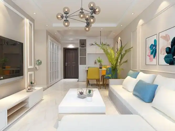 财富一号三室二厅现代简约装修效果图