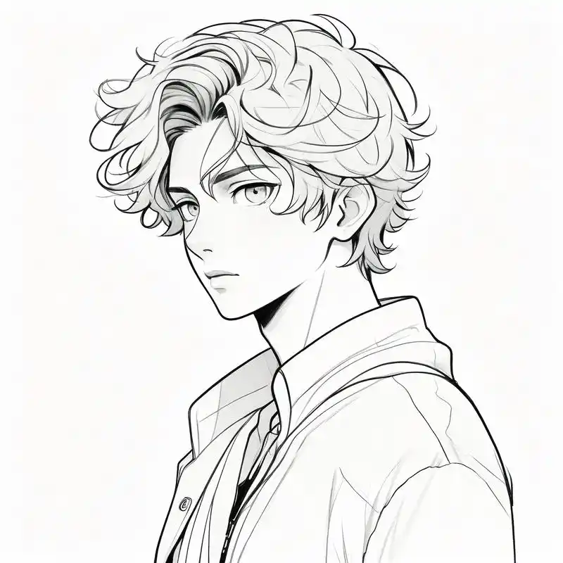 男生黑白线稿头像,简洁又高级90 黑白线稿的男生头像,真的太有感觉