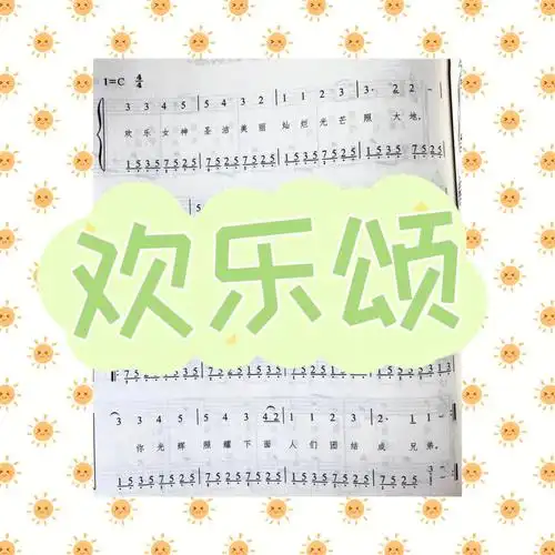 儿歌钢琴双手弹唱欢乐颂29100