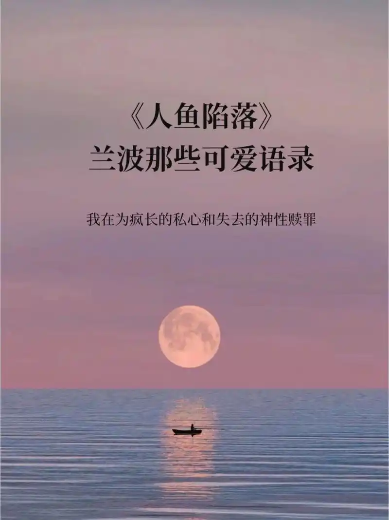 《人鱼陷落》兰波那些可爱语录97