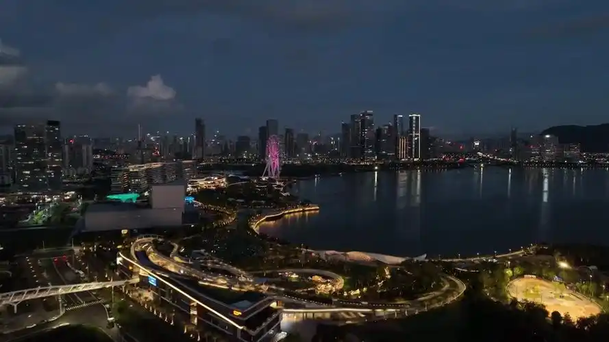 盐田港码头夜景日出视频素材