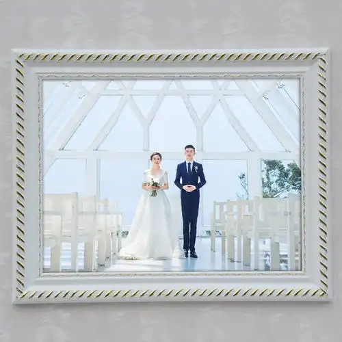 欧式实木相框结婚照挂36寸挂墙放大婚纱框定相框