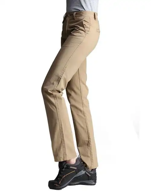 纯棉舒适 不变型 女士卡其休闲裤