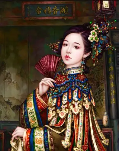 古装手绘美女古装插画古风美女