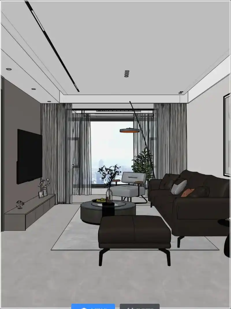 现代风客厅.这个颜色有点深,咖色系,你们敢不敢装,深色要灯光 - 抖音