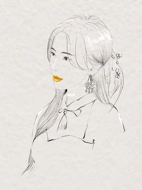 极简线稿鞠婧祎