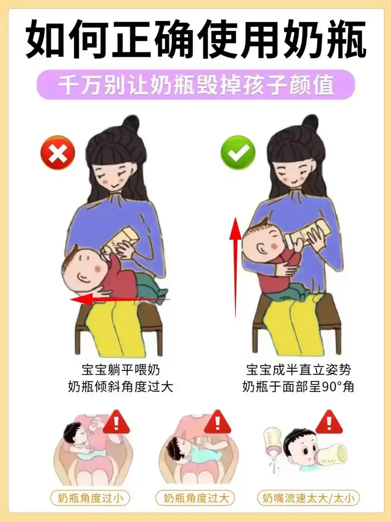 新手爸妈必看7215新生儿正确奶瓶喂奶姿势.