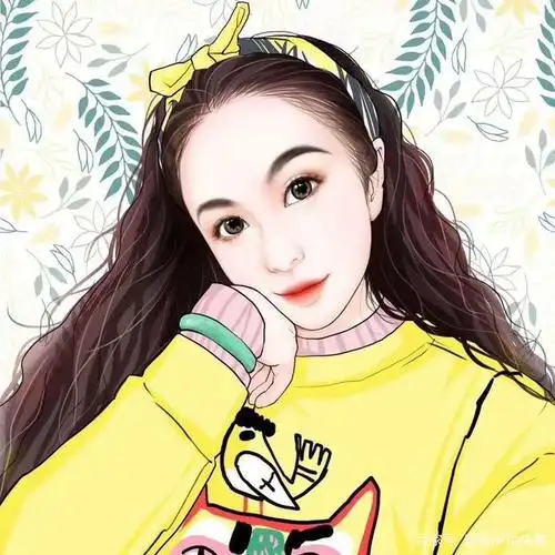 适合女生的漫画微信头像:好喜欢你呀!