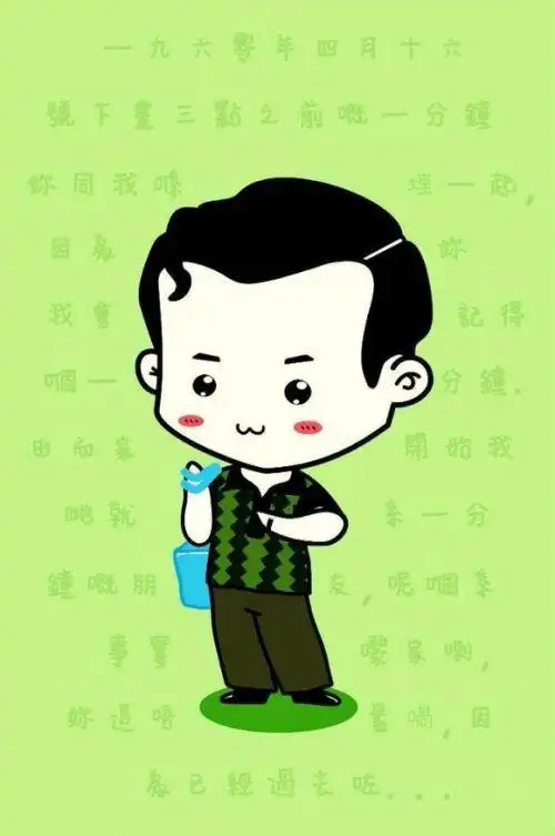 请问有卡通版张国荣的照片吗