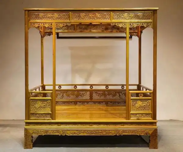 金丝楠木小叶桢楠多子多福架子床