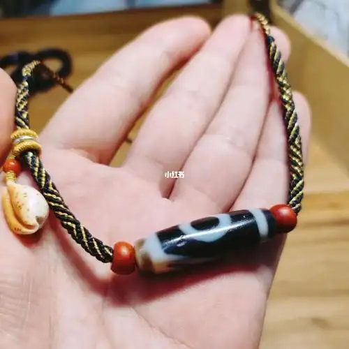 一眼靠山天珠锁骨链编好留图