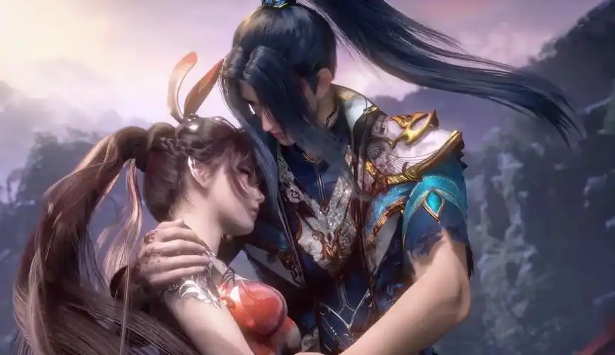 斗罗大陆唐三新造型壁纸小舞的婚纱壁纸