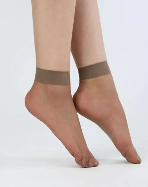 [ 浪莎 ] 女款浅咖色脚尖加固包芯丝短袜(20双)