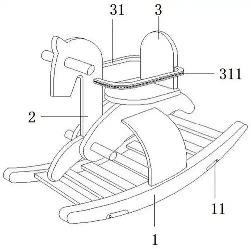 一种家用木马人婴儿摇椅的制作方法