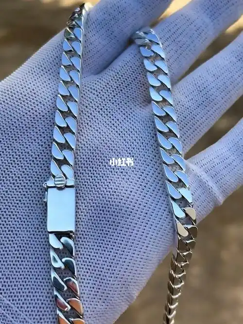 纯银古巴链男生项链男士项链男银项链