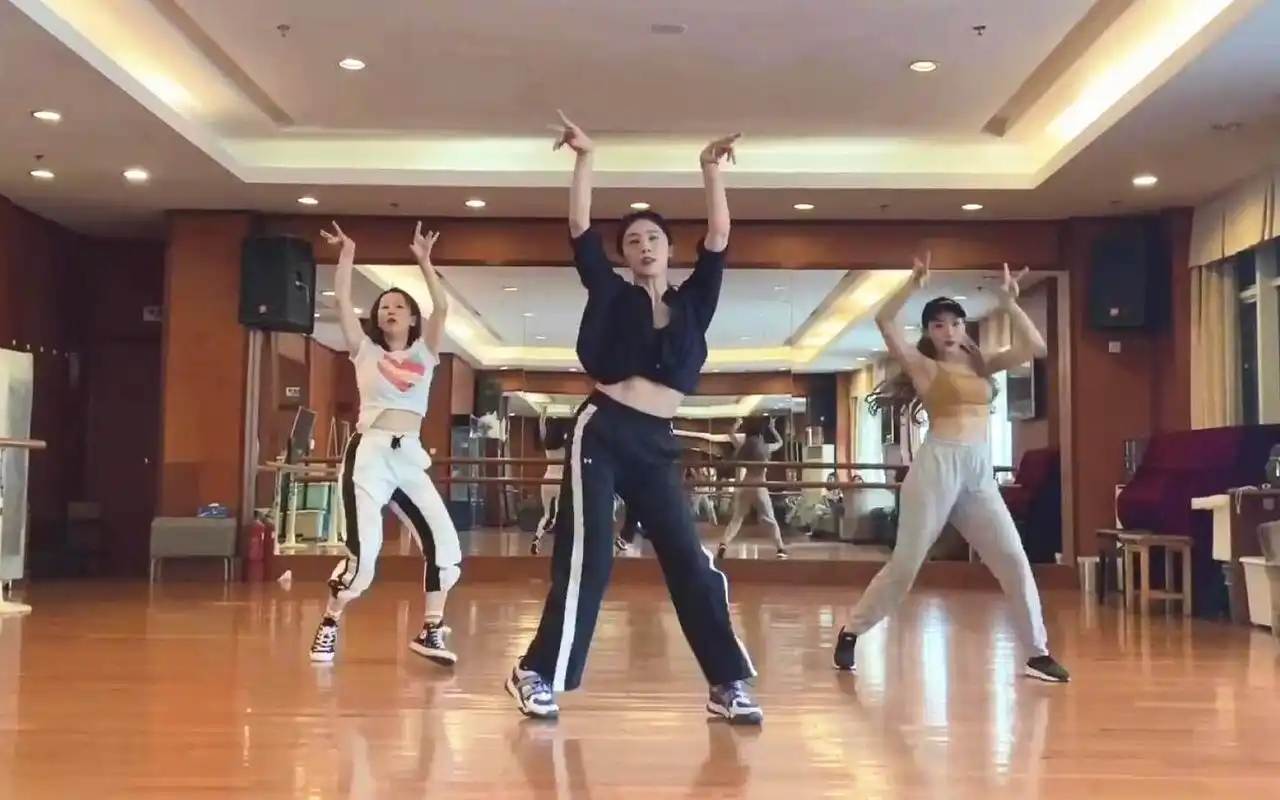 黄磊老婆孙莉跳舞女团感十足,勇站c位舞姿优美,小蛮腰抢镜