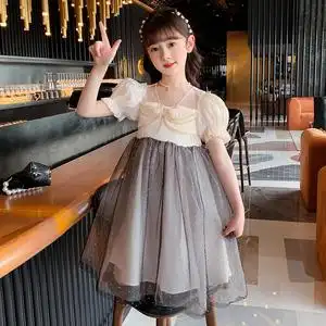 83代维熊旗舰店天猫女童夏装连衣裙2022新款洋气6儿童7短袖8公主裙9