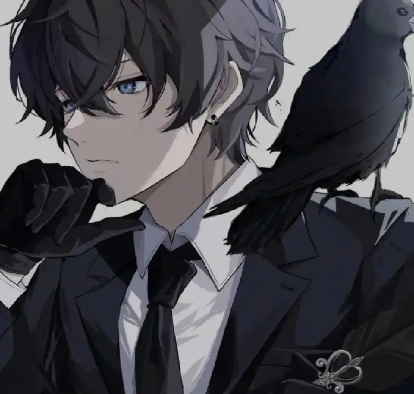 宝藏二次元动漫男头 黑色系> #二次元# #动漫头像# #男生帅气头像