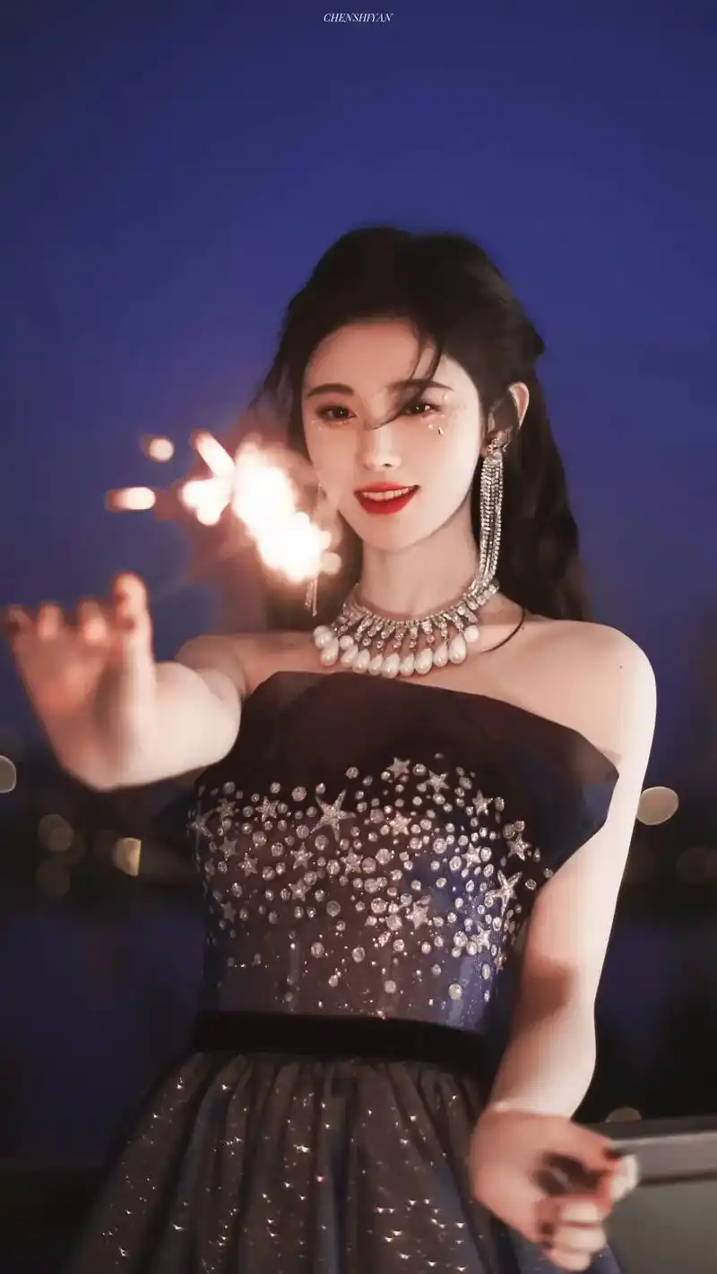 鞠婧祎 #鞠婧祎高清壁纸 当初真的爱死这套星空裙了99 - 抖音