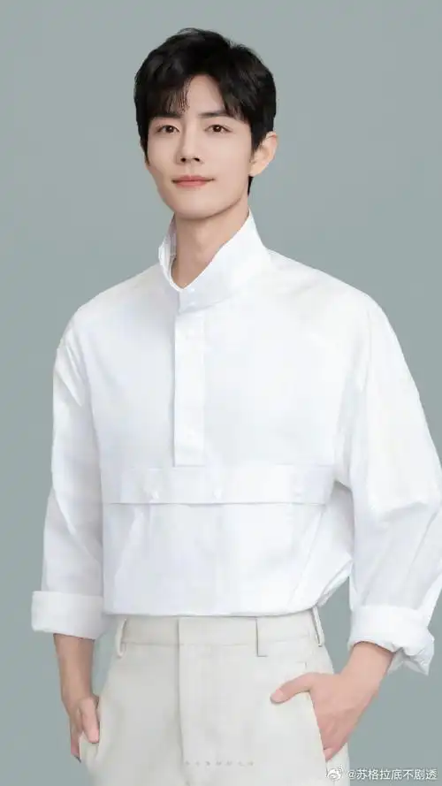 肖战的国风白衬衫造型好春天,谁能拒绝穿白色衬衣的肖战呀