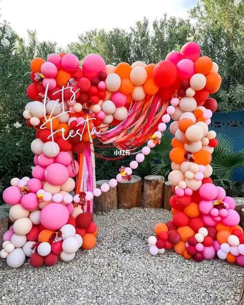 开业门头拱门也可以这样做哦气球布置