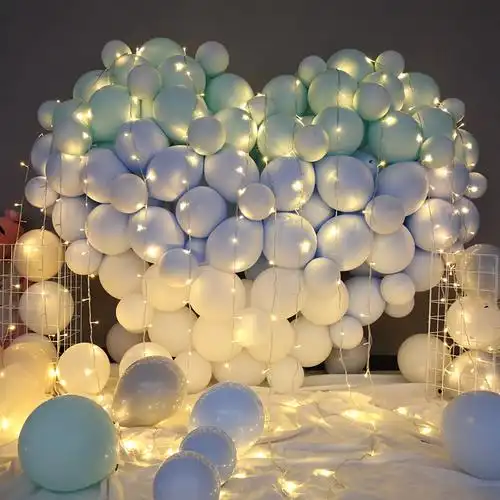 气球网红尾巴爱心造型马卡龙生日派对情人节告白气球